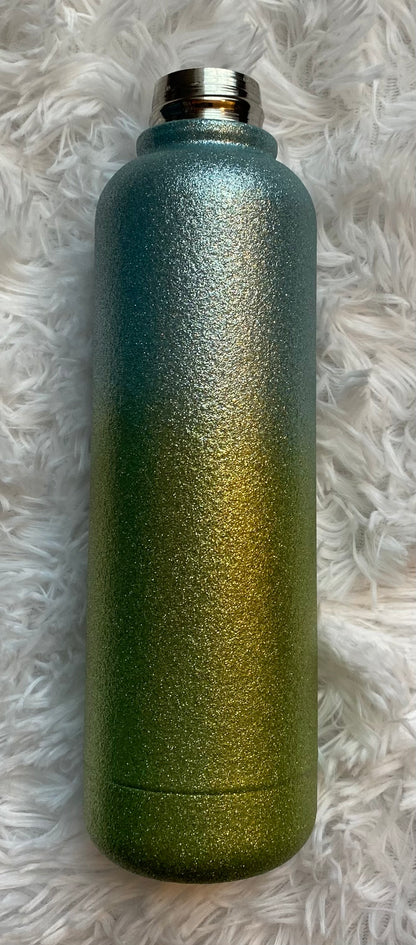 Screw Top Stainless Steel Glittery Water Bottle 17 oz