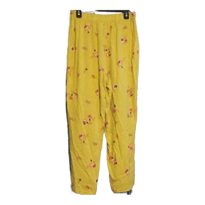 Women’s Yellow Flowered Dressy Pants.  NEW - GF Variety Shop