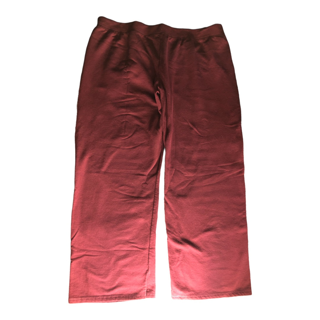 Women’s Hanes Burgundy Sweat Pants Size Petite XX-Large Pre-Owned - GF Variety Shop