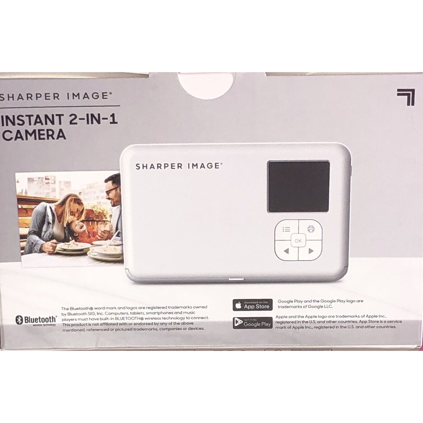 SHARPER IMAGE Instant Print Camera, 2.1" x 3.4" Print, 4Pass Tech, Pink - Variety Sales Etc.