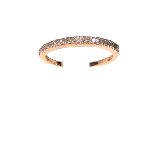 Diamore Women's 14K 1/7 CT TW Diamond Wedding Band - Rose Gold - Size: 9 - Variety Sales Etc.
