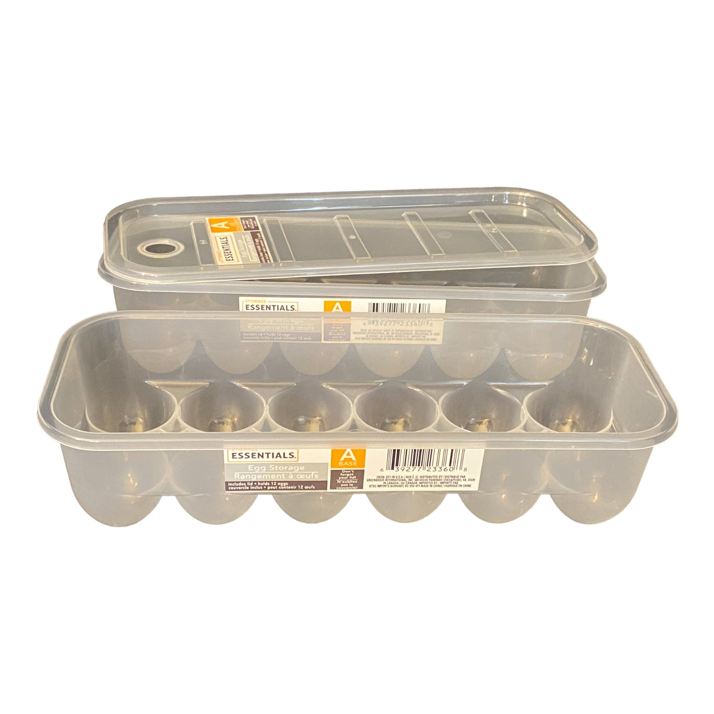 Stackable Plastic Egg Storage Container With Lid-Clear