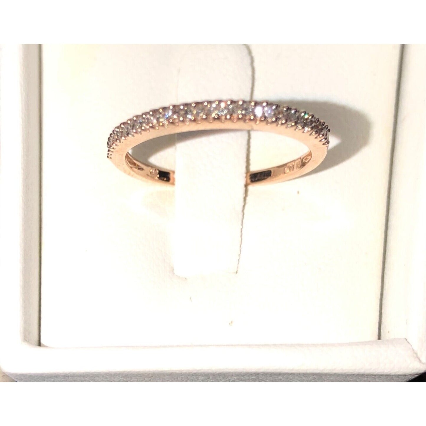 Diamore Women's 14K 1/7 CT TW Diamond Wedding Band - Rose Gold - Size: 9 - Variety Sales Etc.