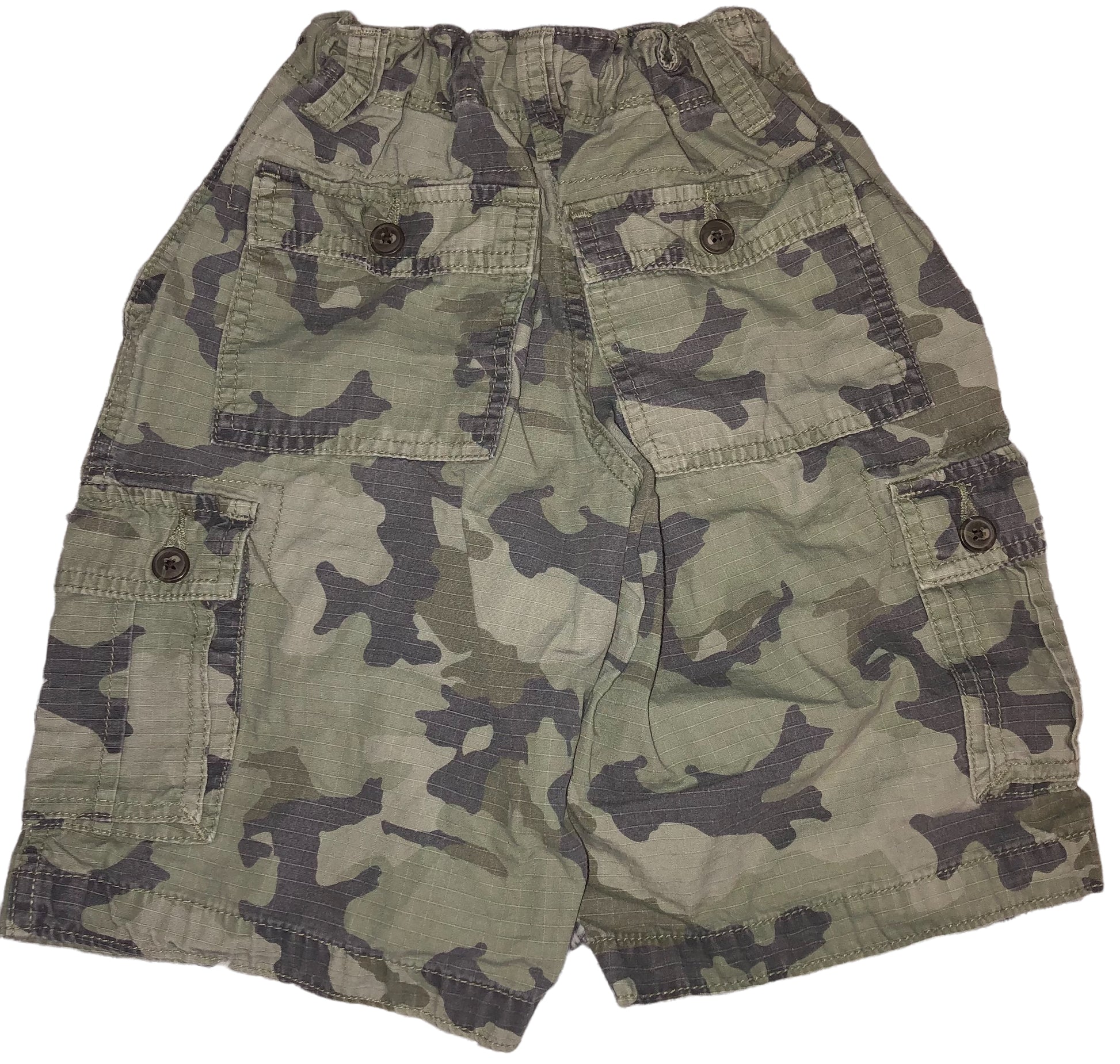 Arizona Boys Shorts Size 8 Husky Green Camouflaged Cargo With Belt Loops - Variety Sales Etc.